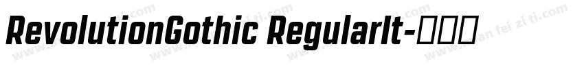 RevolutionGothic RegularIt字体转换